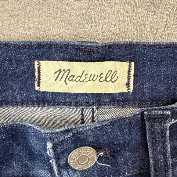 Madewell Womens Jeans Size 29 Blue Denim Ribbon Tux Stripe Stovepipe Ankle - Picture 5 of 9